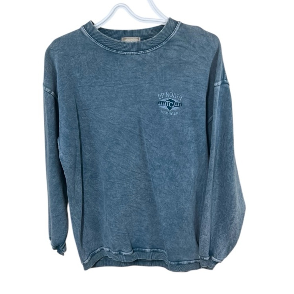 Vintage 90’s Men’s Medium Up North Michigan TC Traverse City Pullover Sweatshirt